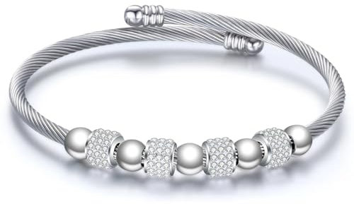 bicup Pulseras Pulsera Bracelet Joyería Hombre Mujer Pulsera con Accesorios De Mujer Pulseras De Cuentas De Cordón Trenzado Boda Su1222-2