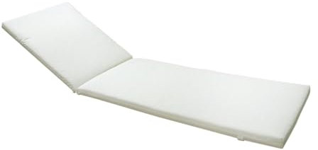iD for You Coussin pour Bain de Soleil en Bambou Naturel KALYS en Polyester écru déhoussable épaisseur 5cm