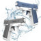 2PCS Kleine Wasserpistole Wasserpistole Klein,Wasser Pistole,Water Gun,Wasserpistole Schwarz,Mini Wasserpistole,Wasserpistolen,Großer Reichweite,für Schwimmbad,Strand,Blau+Grau