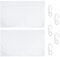 CONNECTION 2 Pcs Drapeau Blanc avec 5 Pcs Clip de Fixation du Mât 90 x 150 cm Drapeau Blanc à Personnaliser Drapeau Personnalisable avec Oeillets pour Intérieur,Jardins,Extérieur,Festivals,Défilés