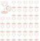 MisFun 30 Stück Tischkartenhalter, Fotohalter, Fotohalter mit Klammern, Memohalter, Tischkarten Halterung, Tischnummernhalter für Hochzeiten, für Hochzeiten, Jubiläen, Partys (Herzform Roségold)