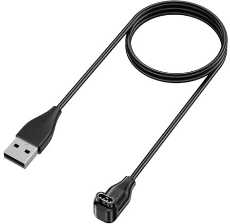 Meliya Charger Cable for Garmin Forerunner 55,USB 90 Degree Angle Cable Fast Charger for Garmin Forerunner 245 645 945, (3.3ft/1m)
