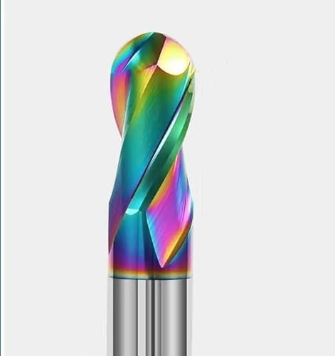 HRC55 2-schneidiger Aluminium-Kugelfräser DLC Kugelfräser Aus Aluminisiertem Hartmetall CNC CNC-Fräswerkzeuge Für Aluminium, Kupfer Und Acryl Schaftfräser,R2X4X50