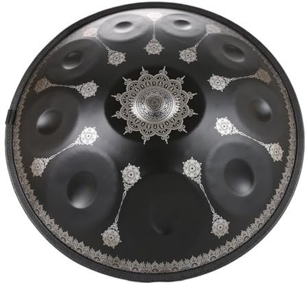 Hand Pan Drums for Adults 432hz Handpan Drum 10 Notes 22 Inch D Moll Tamburin Yoga Meditation Instrument Beginner Steel Tongue Drum Music Drum