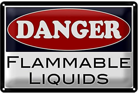 Warnschild | Danger | Flammable Liquids | Metallschild | 30 x 20cm