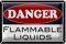 Warnschild | Danger | Flammable Liquids | Metallschild | 30 x 20cm