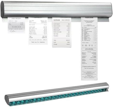 30cm Bonschiene, Bonleiste Gastronomie,Bonhalter Gastronomie,Selbstklebend Aluminium Bestellhalter,Klemmleiste Zettelhalter,Gastronomie Bonhalter,Für Hold Orders,Bar,Büro,Küche Ticket,Bestellung