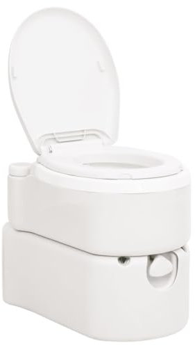 LAPOOH Toilette Integrata da Campeggio Bianca 24+17 L HDPE e PP,Campeggio e Trekking,Docce e Toilette Portatili,Bagni da Campeggio e orinatoi portatili-154411