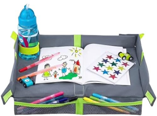 Tragbares Flugzeug-Tablett, zusammenklappbar, für Kinder, Spieltisch für Autositze, leichte Oberfläche | Snacks, Kunst-Tablett, Zeichentisch, Organat