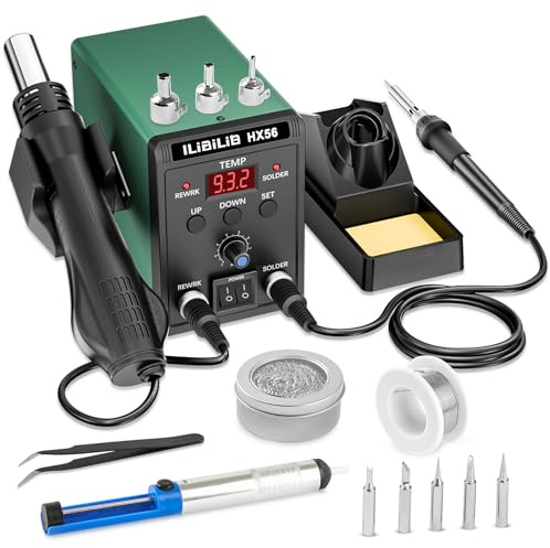 ILIBILIB 700W Soldering Station 2 in 1 SMD Hot Air Rework Station