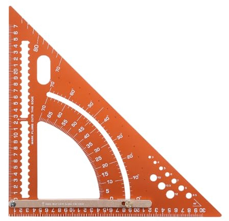 Square Tool, Adjustable Tool for Measuring and Drawing Angles | Triangular Ruler for Wood Work - for Professionals, Hobbies and Builders