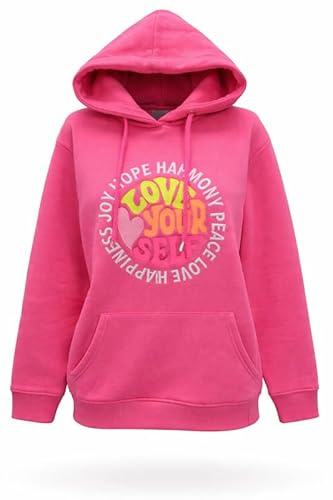 Zwillingsherz Damen Pullover Hoodie Sweatshirt | Kapuzenpullover & Übergangspullover | Aufdruck Frühling Sommer Herbst