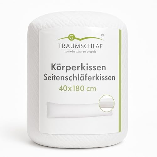 Traumschlaf Air Breeze Seitenschläferkissen mit Memory-Schaum - ergonomischer Halt und atmungsaktiver Komfort - 40x180 cm