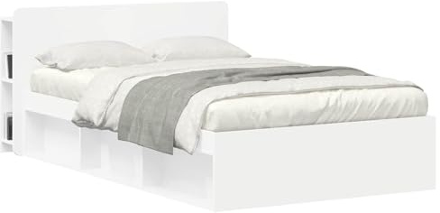 vidaXL Kopfteil Schrank Weiß 135 x 18,5 x 80 cm Holzwerkstoff, Stylischer U-förmiger Holz-Kopfbereich, Multifunktionale Kommode, Moderne Möbel, Organisierer, Stauraumlösung
