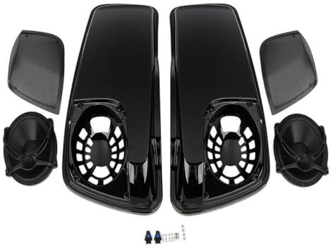 Motorcycle Saddle Bag Lid Speaker 5 Inch X 7 Inch Compatible With Touring Electra Road King FLH FLTR FLHX FLHR FLHTK FLHRC FLHT 2014-2023