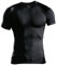 Muscle Alive Men Skinny Tight Compression Base Layer Short Sleeve T Shirt Bodybuilding Tops Polyester and Spandex Black S