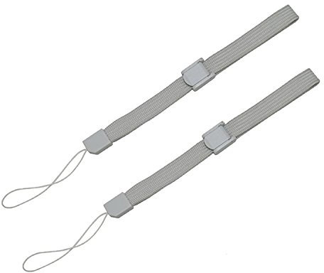 Perfect Part - Correa de muñeca para cámaras PSP 1000 2000 3000 Go PSV PS3 Move, DS Lite DSi XL 2DS 3DS 3DS XL Wii Remote Wii U, reproductores de música MP3 (2 unidades, gris claro)