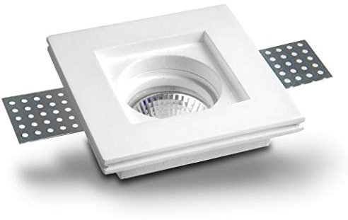 Porta Faretto in Gesso Ceramico a Scomparsa PF5 + Molla Blocca Lampadina