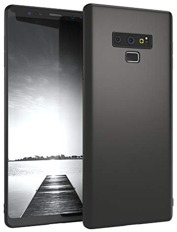 EAZY CASE Handyhülle Silikon mit Kameraschutz kompatibel mit Samsung Galaxy Note 9 in schwarz matt, Ultra dünn, Slimcover, Silikonhülle, Hülle, Softcase, Backcover