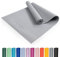Myga Einsteiger-Yogamatte | Rutschfest & Leicht zu tragen – 4 mm Dicke | Ideal für Yoga, Pilates, Meditation & Fitnessübungen | 173 cm x 61 cm x 4mm | Grau
