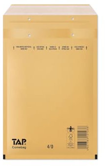 100 Stück Luftpolsterumschläge Luftpolstertaschen Versandtaschen Gr. D4 / DIN B5/C5+ (200x275 mm außen) Farbe braun