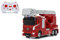 JAMARA 405212 Feuerwehr Drehleiter Mercedes-Benz Antos 1:24 2,4GHz – realistischer Motorsound, Hupe, drehbare/ausfahrbare Leiter, LED Signallichter, Feuerwehrsirene, Fahr- und Rückfahrlicht, rot