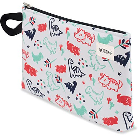 JYOKO Kids Trousse De Toilette Bebe en Coton (Dino Party, Large)