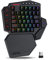 Redragon K585 DITI Clavier mécanique sans Fil à Une Main, 42 Touches 2.4Ghz RGB 40% Clavier de Jeu avec 7 Touches Macro intégrées, Support de Poignet Amovible, Batterie 3000 mAh (Interrupteur Marron)