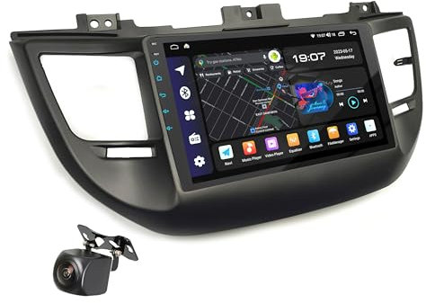 UGAR Compatible para Hyundai Tucson 2015-2018 9 Pulgadas Android 13 DSP 4GB+64GB Radio de Coche HD Pantalla táctil Completa Navegación GPS