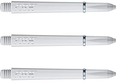 WINMAU Pro-Force White Medium Nylon Ring Grip Dart Stems - 1 Set per Pack (3 shafts in total)