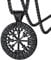 FaithHeart Schwarz Viking Kompass Anhänger Wikinger Vegvisir Halskette mit Rune Symbol Nordischer Amulett für Freund Ehemann
