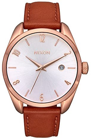 Nixon Damen Analog Japanisches Miyota-Quarzuhrwerk mit DREI Zeigern und Datumsanzeige Uhr mit Leder Armband A1343-1045-00