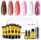 BURANO Poly Nail Extension Gel Kit – Poly Extension Gel Kit Nail with LED lamp Builder Gel Extension Nail Gel Kit Gel Builder for Nails All-in-One Nail Technician Set, pink