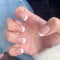 Yatinkim 24pcs Short French Tip Nails Pink Square French Tip Press on Fake Nail Stick on False Nails for Women Girls Artificial Nail Manicure Glossy Soft Gel Stickers Included