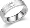 Ayoiow Ringe Damen mit Gravur, Ringe Silber 6mm Herzschlag Partnerringe Ring Größe 65 (20.7)