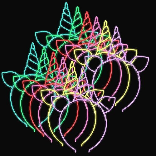 Sunshine smile Einhorn Horn Haarreif Kinder,12 Stück Haarreif Einhorn Mädchen,Einhorn Horn Stirnband,Einhorn Stirnband Kinder,Haarreif für Mädchen,Horn Stirnband Haarband
