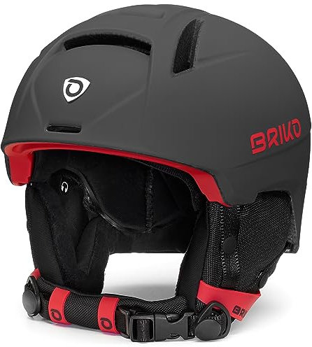 BRIKO Unisex – Erwachsene Helm Helmet, Iron Gate-RED Rome, M/L