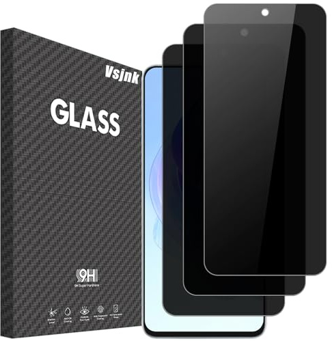Vsjnk Privacidad Protector de Pantalla Compatible con Honor 90 Lite Cristal Templado，3 Piezas Screen Protector Dureza 9H Sin Burbujas Antihuellas Fácil de Limpiar