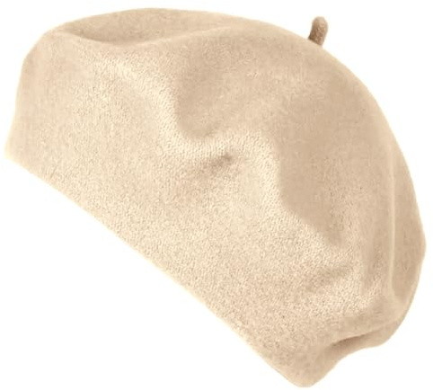 Van Der Rich ® - Französische Klassische Baskenmütze Barett - Damen (Mittelbeige, One Size)