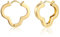 ALEXCRAFT 14K Blumen Ohrringe Gold Creolen Geometrie Vergoldete Ohrringe Geschenk für Frauen Freundin Mama Mädchen