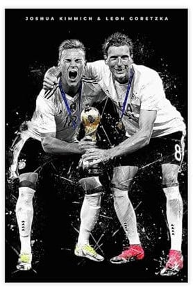 yiili Joshua Kimmich Poster, Fußballspieler-Poster (12), Leinwand-Poster, Schlafzimmer-Dekor, Sportlandschaft, Büro, Raumdekoration, Geschenk, ungerahmt, 60 x 90 cm