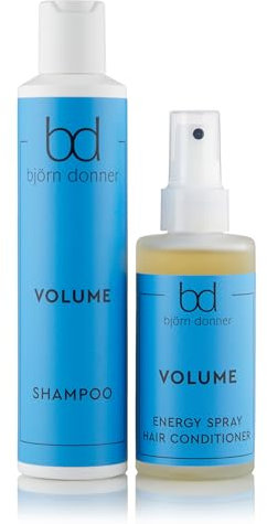 Björn Donner VOLUME Shampoo and Spray Conditioner 2 teiliges Set für mehr Fülle und Kraft