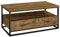Yaheetech Coffee Table with Drawers, Large Wooden Coffee Table with Storage for Living Room, Rustic Bown, 110×60×48.5 cm