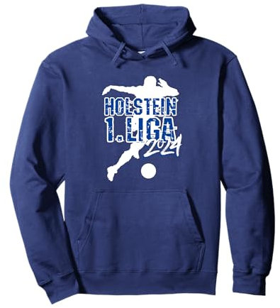 Holstein Fußball Kicken Fan Kiel Stadion blau weiss Pullover Hoodie