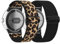 Oumida Armband für Google Pixel Watch 2 - Weiches Elastisches Ersatzarmband für Herren und Damen (Schwarz+Leopard)