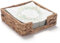 Porta Servilletero de Mesa Jacinto Agua Cuadrado Bandeja Mimbre Tejida para Servilletas para Cocina, Comedor, Bar, Fiesta, Baño 19 x 19 x 6cm