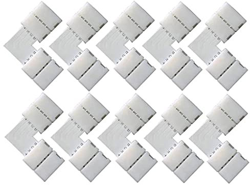MULAIDI LED Leuchten Band Eckverbinder 90 Grad Lötfrei Für 10 Mm Breite Flexible 5050-Leuchten. Licht Eckverbinder Steckverbinder