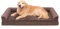 COZY KISS Orthopädisches Hundebett für extra große Hunde,Braun(U-Form,XL)