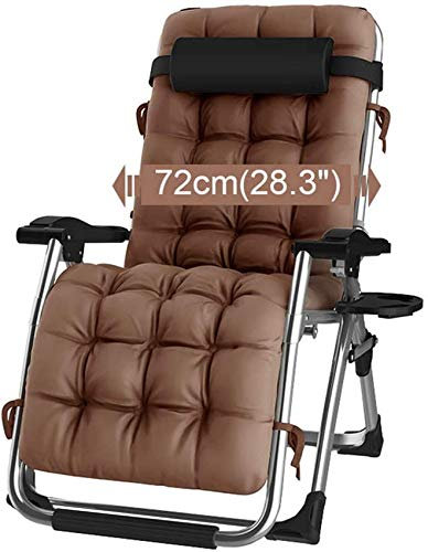 Relaxsessel für Zuhause, Freizeit, Sonnenliege, Liegestuhl für draußen, Terrasse, 72 cm breit, Gartenstuhl, Zero Gravity, zusammenklappbar, Rasensessel mit Getränkehalter, für Pool, Hof, Camping,