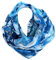 J26 Katze Fisch Cartoon Seide Sommer Loop Kätzchen Silk Stripes Regenbogen Rundschal (Blau Glitzer)